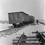 846743 Afbeelding van de werkzaamheden ten behoeve van de aanleg van een spooraansluiting te Beverwijk ten behoeve van ...